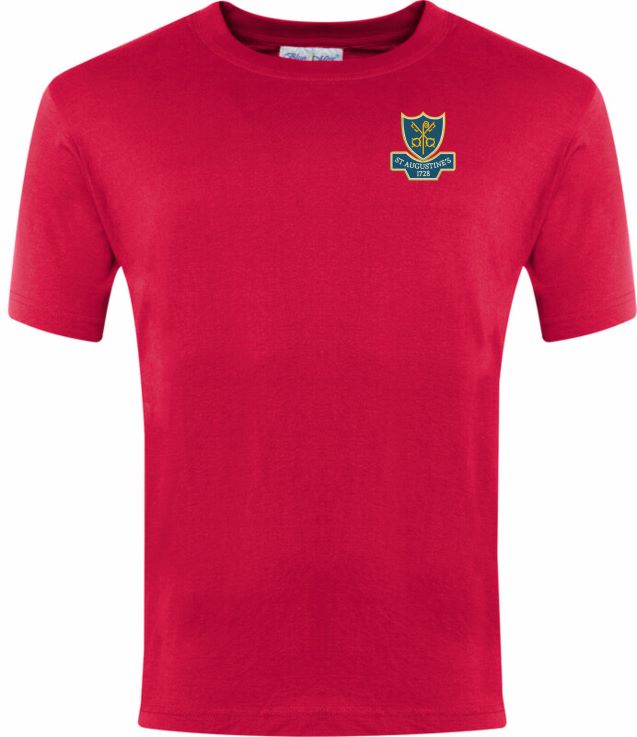 St Augustine's C of E Junior School PE T Shirt Red