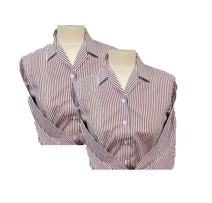 The King's School Girls 6th Form Long Sleeve Revere Collar Blouses - Twin Pack