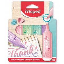 MAPED FLEX PASTEL HIGHLIGHTER X4