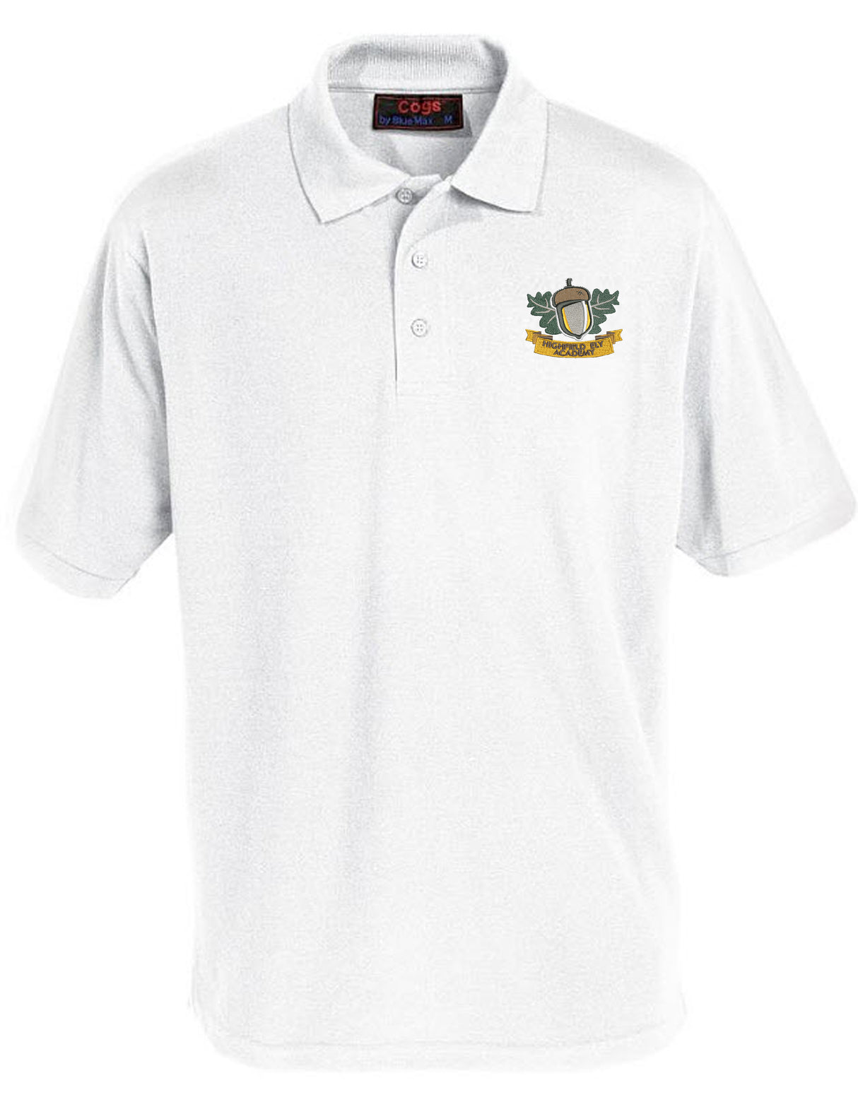 Highfield Ely Academy Cogs Polo Shirt White