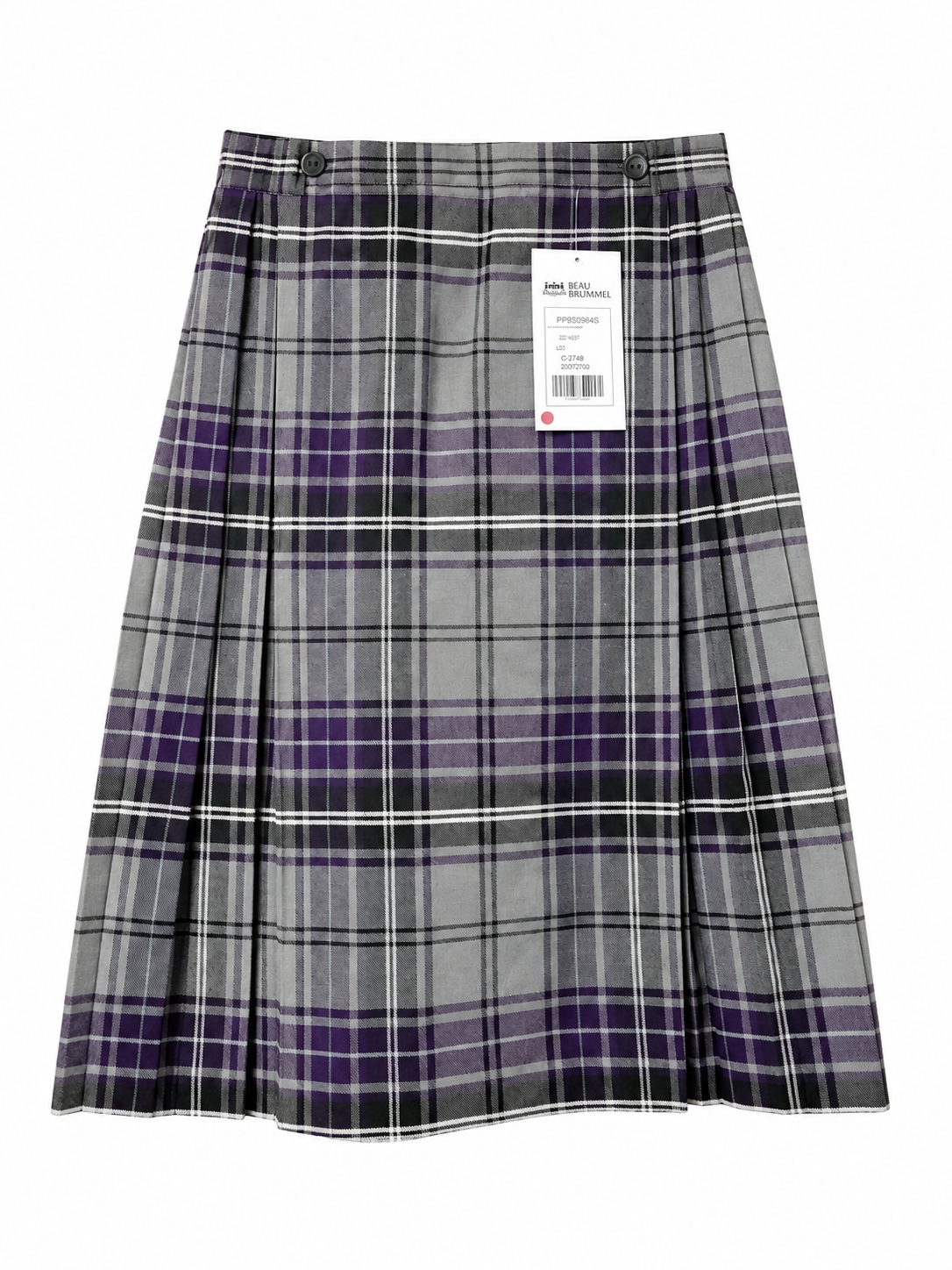 Pleated kilt - Grey and Purple Banner