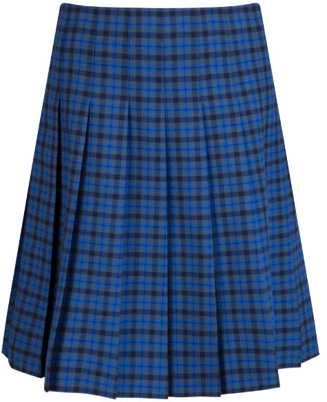 Etonbury Stitch Down Pleat Tartan Skirt