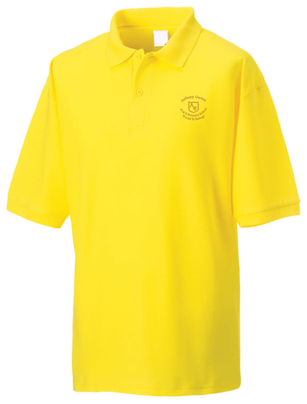 Anthony Curton CE Primary Polo Yellow
