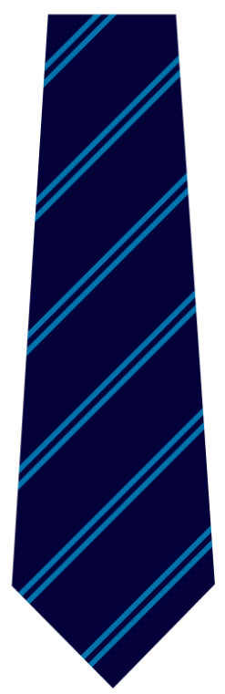 Sawtry Junior School 14 inch Clip On Tie Blue