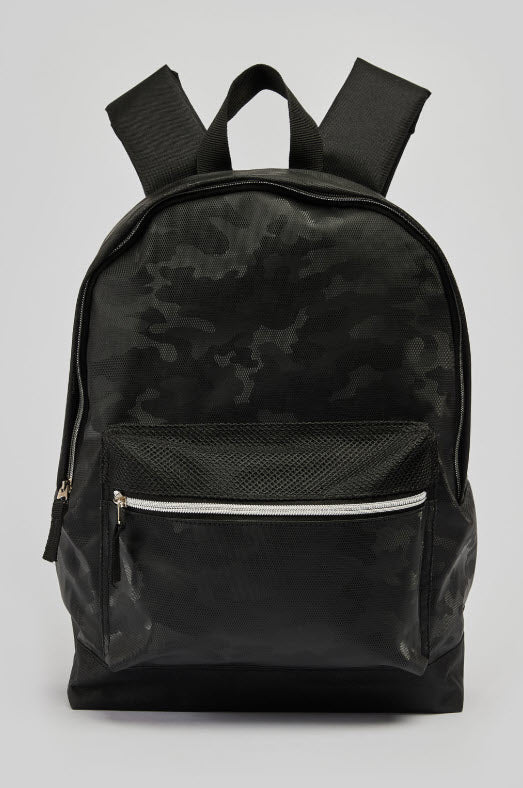 Boys Cameo Pocket Backpack Black