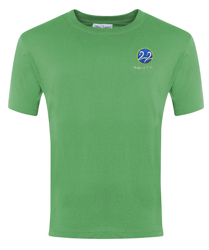 Hampton College Primary PE T Shirt Green