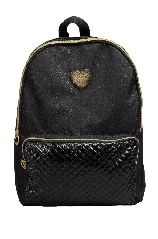 Girls Glitter/high shine Backpack Black
