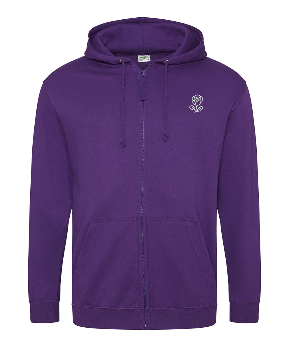 Rosewood Zipped Hoodie - Purple