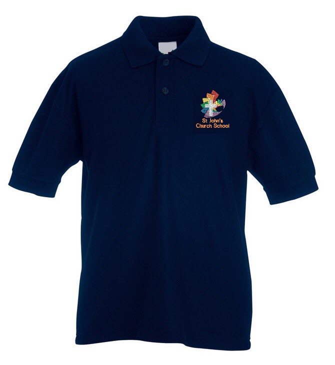 St John's Church School Polo Shirt Navy