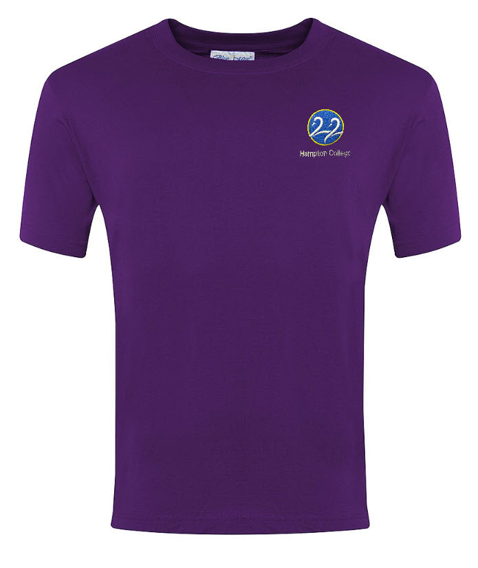 Hampton College Primary PE T Shirt Purple