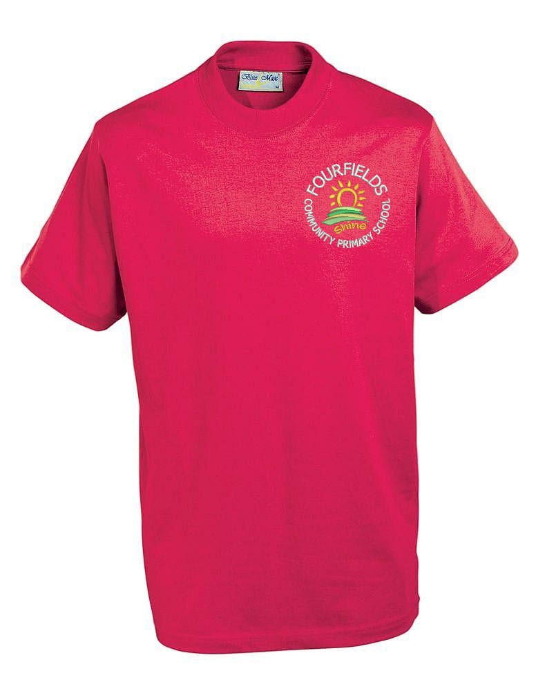 Fourfields Primary PE T Shirt Red