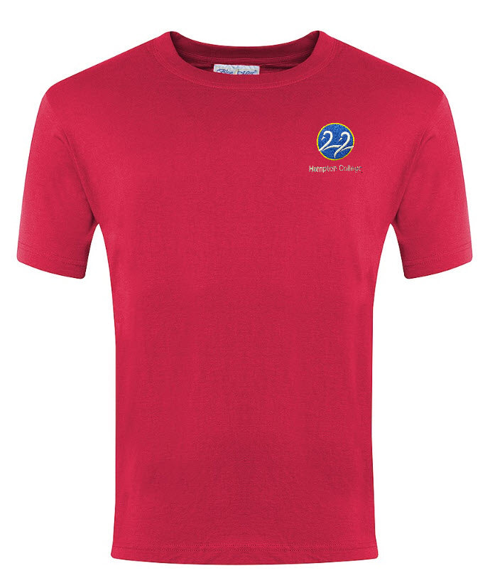Hampton College Primary PE T Shirt Red