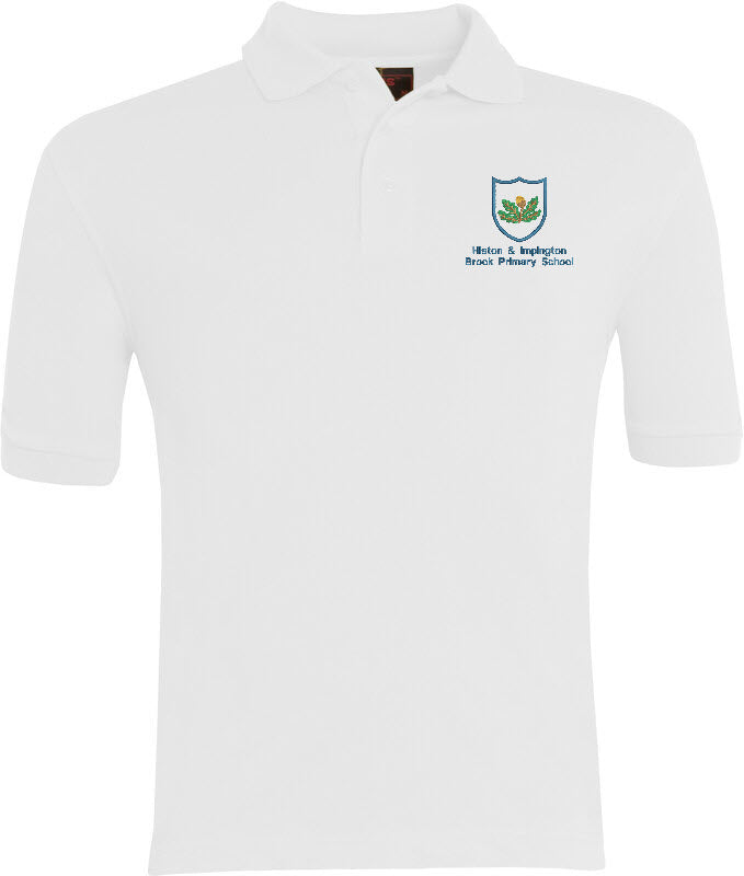 Histon & Impington Brook Primary Polo Shirt White