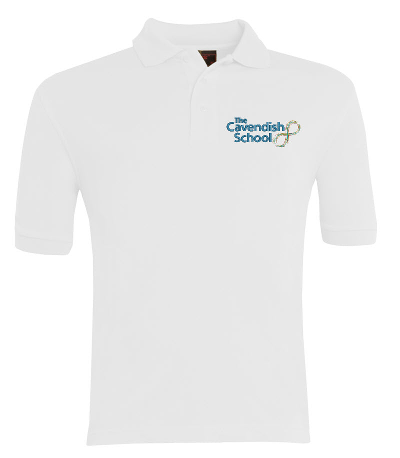 The Cavendish School Cogs Polo Shirt White