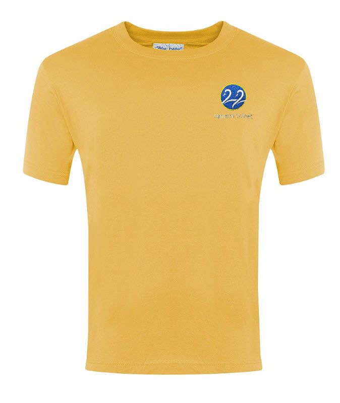 Hampton College Primary PE T Shirt Sunflower