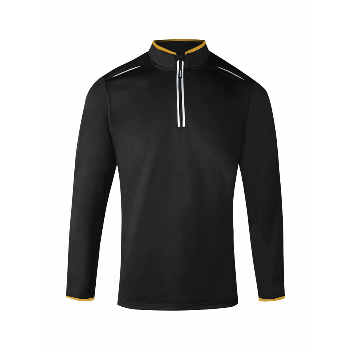Essentials Qtr Zip Top Black/Gold