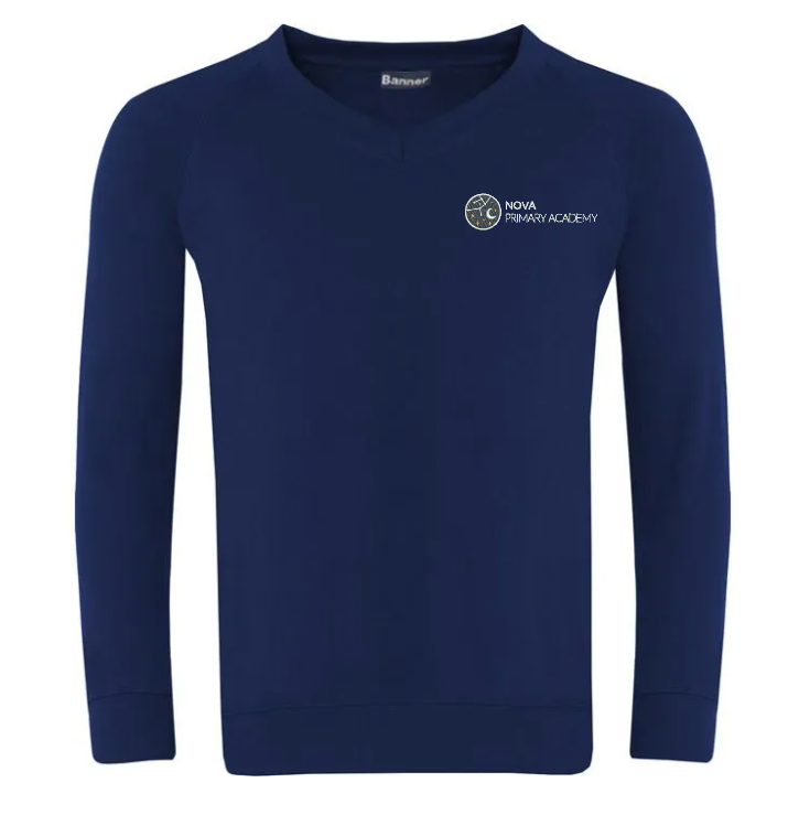 Nova Primary Academy V Neck Sweatshirt - NEW LOGO