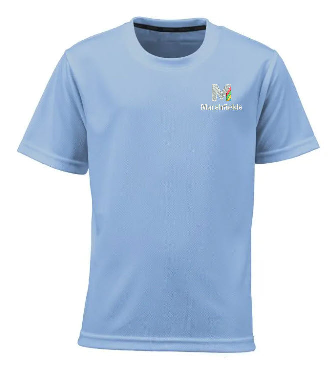 Marshfields School PE T Shirt Sky